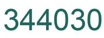 Number 344030 green image