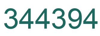 Number 344394 green image