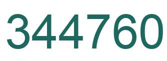 Number 344760 green image