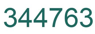 Number 344763 green image