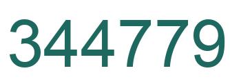 Number 344779 green image