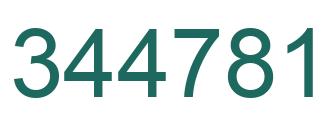 Number 344781 green image