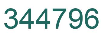 Number 344796 green image