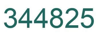 Number 344825 green image