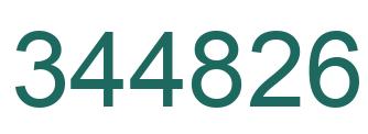 Number 344826 green image