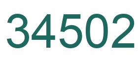 Number 34502 green image
