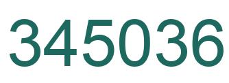 Number 345036 green image