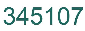 Number 345107 green image