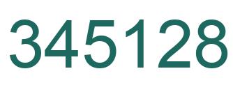 Number 345128 green image