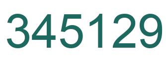 Number 345129 green image