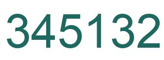 Number 345132 green image