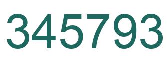 Número 345793 imagen verde