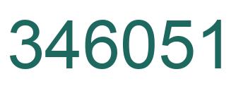Number 346051 green image