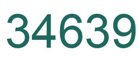 Number 34639 green image