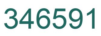 Number 346591 green image