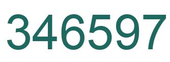 Number 346597 green image