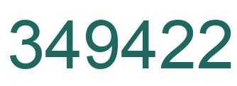 Number 349422 green image