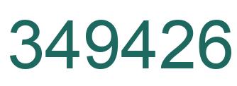 Number 349426 green image