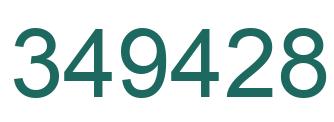 Number 349428 green image