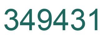 Number 349431 green image