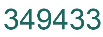 Number 349433 green image