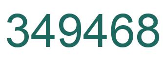 Number 349468 green image
