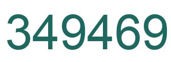 Number 349469 green image