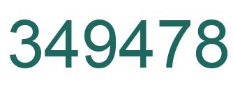 Number 349478 green image