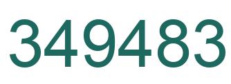 Number 349483 green image