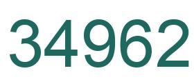 Number 34962 green image