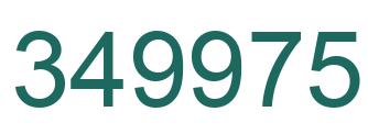 Number 349975 green image