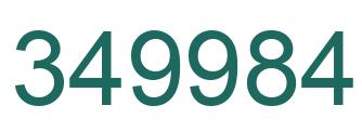 Number 349984 green image