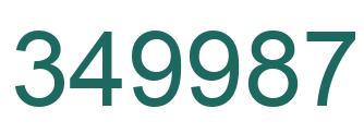Number 349987 green image