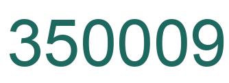 Number 350009 green image