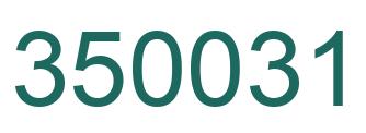 Number 350031 green image