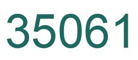 Number 35061 green image