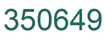 Number 350649 green image
