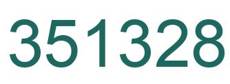 Number 351328 green image