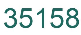 Number 35158 green image