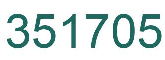 Number 351705 green image