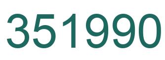 Number 351990 green image