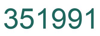 Number 351991 green image