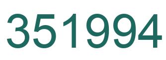 Number 351994 green image