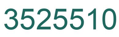 Number 3525510 green image