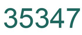 Number 35347 green image