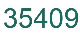 Number 35409 green image