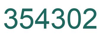 Number 354302 green image