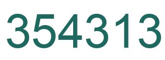 Number 354313 green image