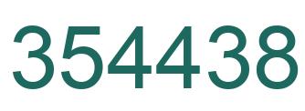 Number 354438 green image