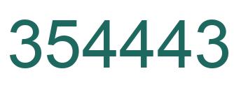Number 354443 green image